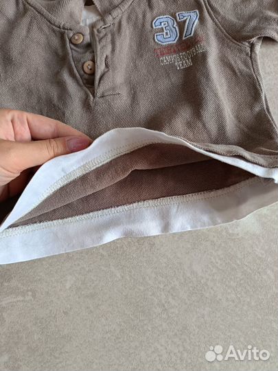 Поло с длинным рукавом 68-74