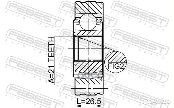 Шрус карданного вала 21x74 0711-jb416sha Febest