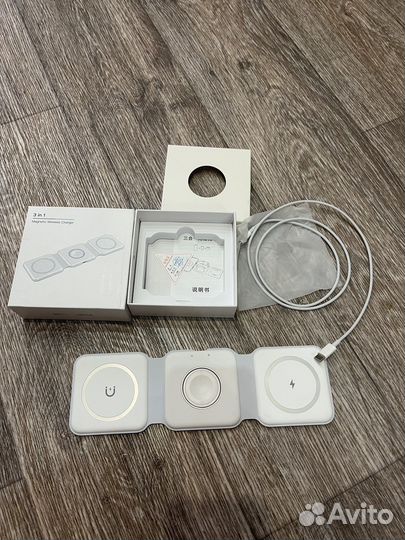 Беспроводная зарядка 3в1 новая