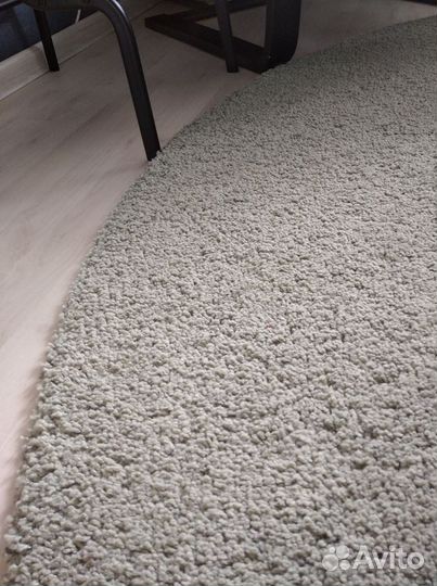 Ковер икеа Одум круглый 195 см светло-зеленый