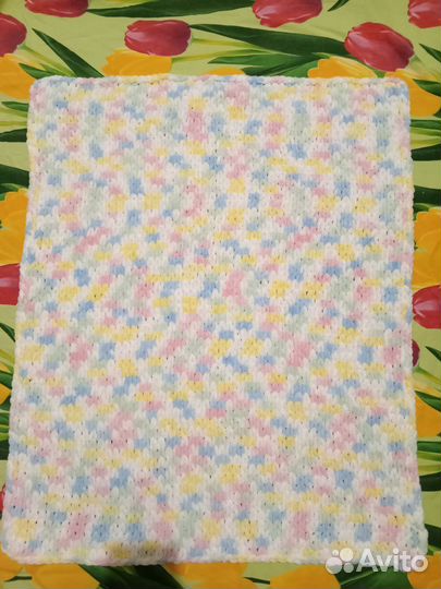 Плед детский вязаный ручная работа