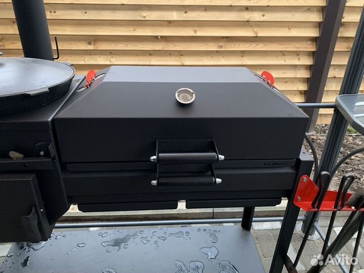 Мангал с крышей и печью под казан + доставка