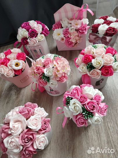 Букет из мыльных роз