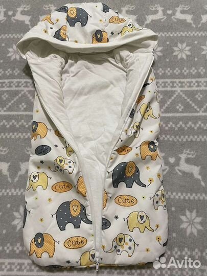 Конверт для новорожденного, зимний