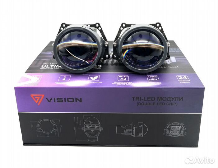 Светодиодные Линзы Vision Tri-Led Ultimate Series