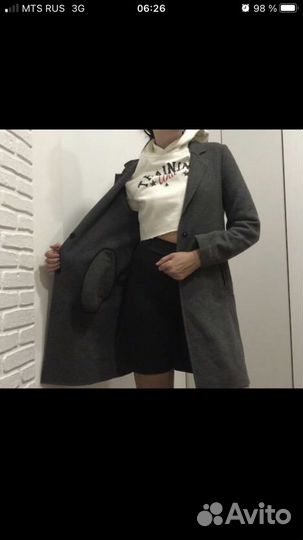 Пальто Zara шерстяное