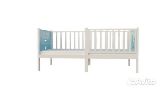 Кроватка с бортиком детская Лисенок из массива