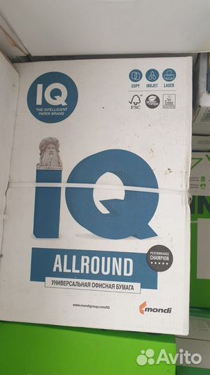 Офисная бумага белая А4,коробка, IQ Allround