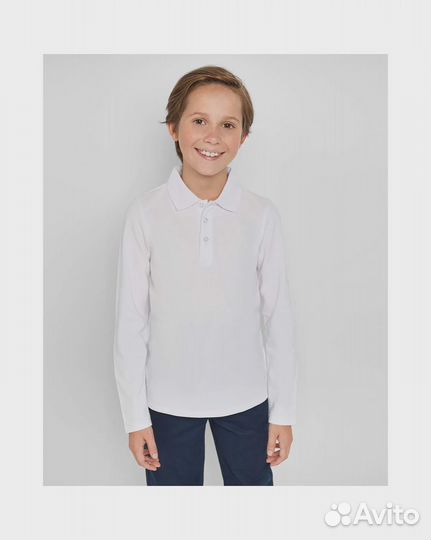 Рубашки поло, с длинным и коротким рукавом, р. 122