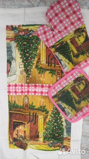 Набор.Прихватка, варежка,полотенце