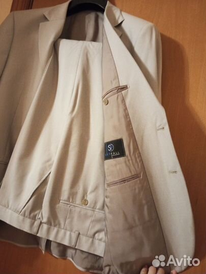 Костюм мужской, светлый, 54 размер