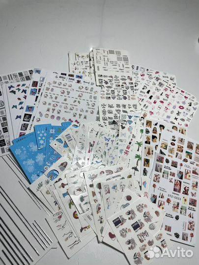 Дизайн для ногтей, слайдеры, стемпинг, фигурки