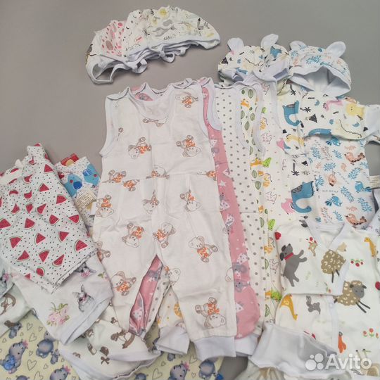 Пакет новых вещей для новорожденной девочки р56-62