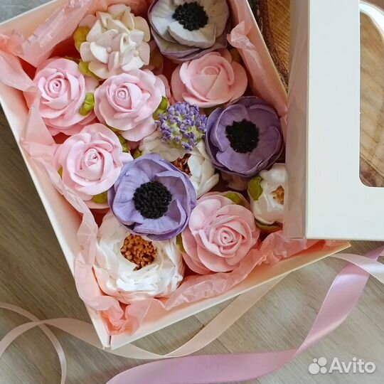 Зефирный бокс/сладкий подарок/съедобный букет