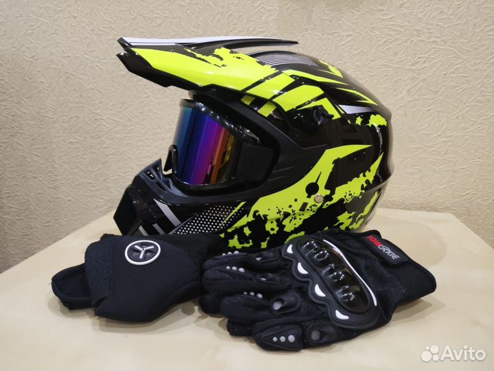 Мотошлем комплект для кросса эндуро Новый Размер М