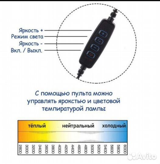 Кольцевая лампа 26 см