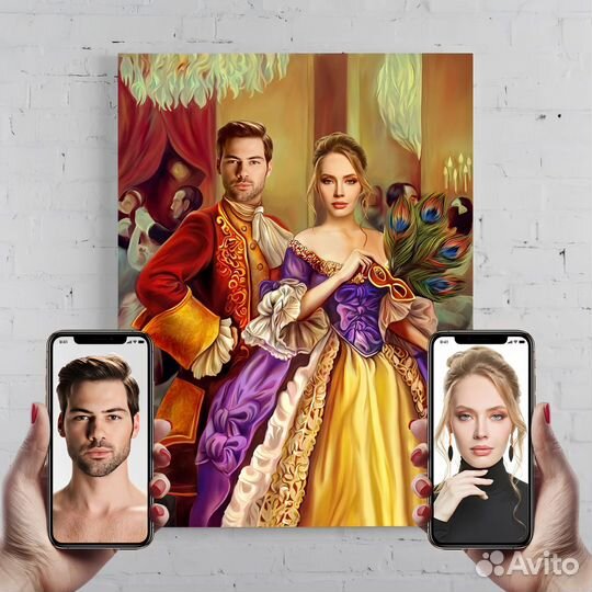 Портрет на холсте по фото в Карталах