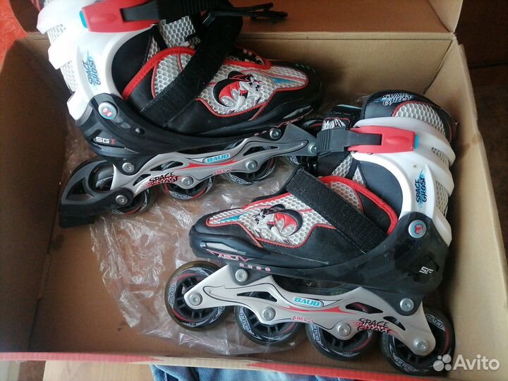Роликовые коньки р34-37 раздвижные