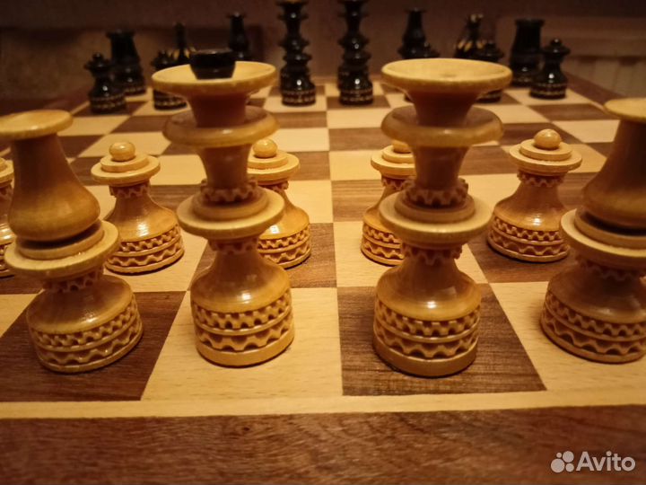 Шахматы ручной работы деревянные доска 48см