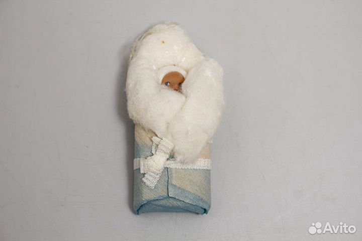 Ватная елочная игрушка Младенец в конверте одеяле