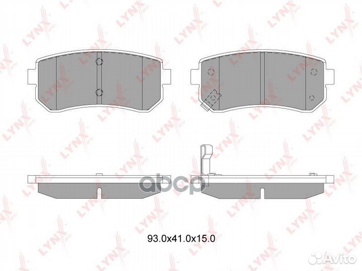 Колодки тормозные дисковые зад BD4407 lynxauto