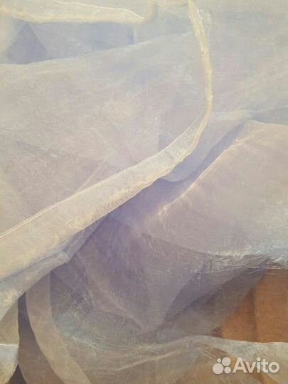 Новый тюль органза ш5м в2.8м голубой