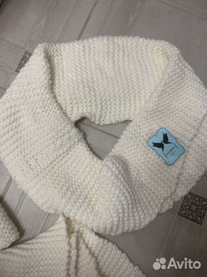 Комплект зимнмй шапка,снуд и шарф женские