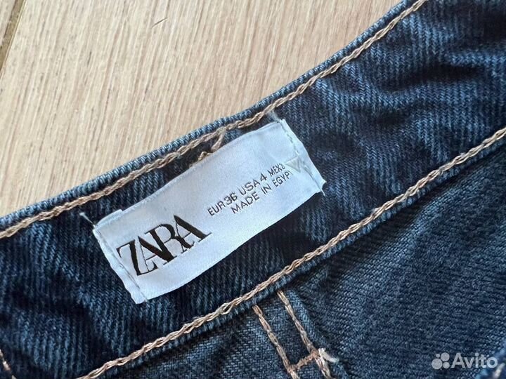 Женские прямые широкие джинсы Zara размер 42