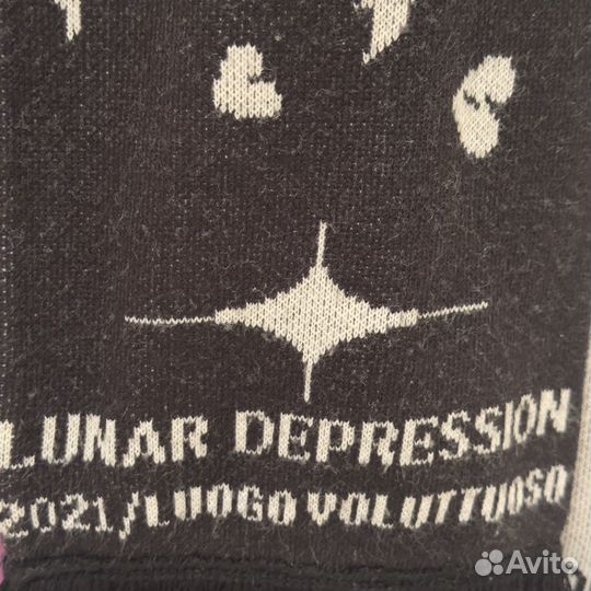 Шарф черно белый lunar depression 2021