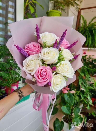 Букеты из мыльных цветов