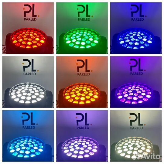 Вращающаяся голова PL Led Wash 36*15w (rgbwa, Zoom