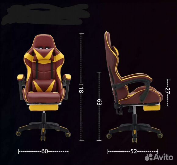 Новое геймерское кресло с массажёром