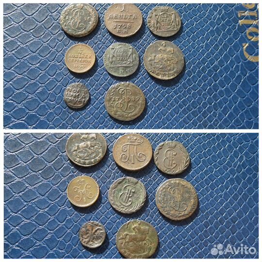 Сибирские деньга 1805 билоны полтина чешуя