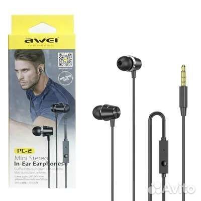 Универсальные проводные наушники Awei PC-2