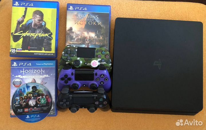 Sony playstation 4 PS4 slim 1tb с играми