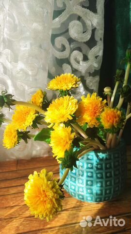 Одуванчик из холодного фарфора