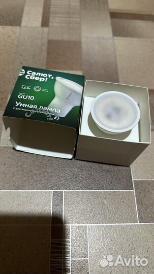 Умная лампочка сбер GU10 с переходником на E27