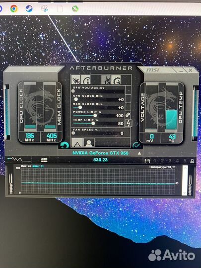 Видеокарта Asus NVidia GTX 950 2GB