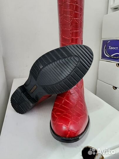 Сапоги для конного спорта flc croco red o