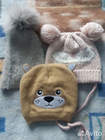Шапки для девочки 3-4 года