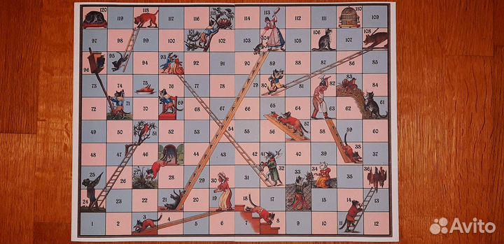 Новая настольная игра 1910 года Коты и лестницы