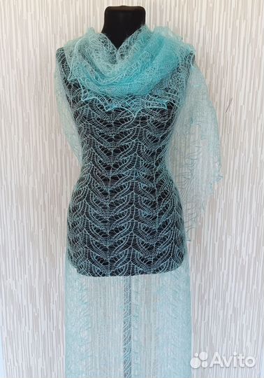 Пуховый платок. палантин. Новый