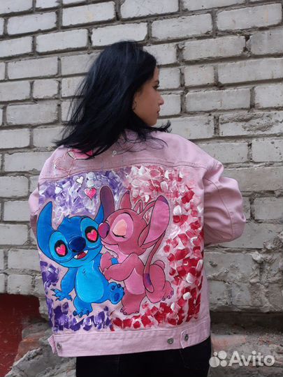 Джинсовая куртка с росписью