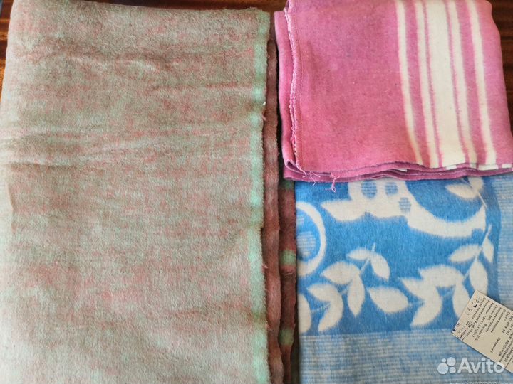 Одеяло байковое, п/ш, хлопчатобумажное СССР