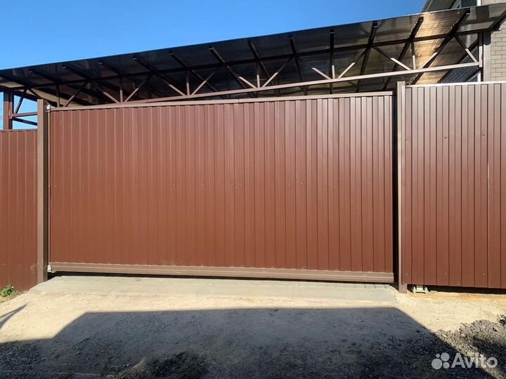 Откатные ворота под ключ