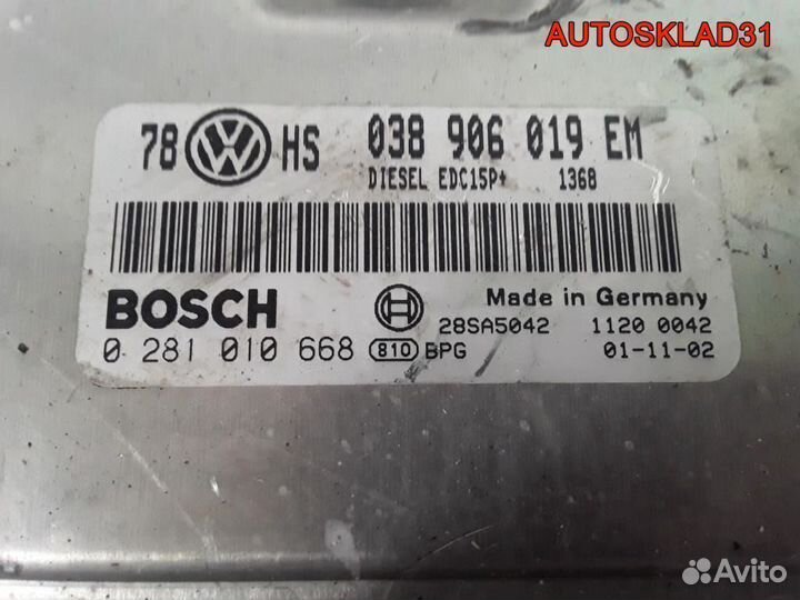 Эбу Volkswagen Passat B5+ 1.9 AVB 038906019EM