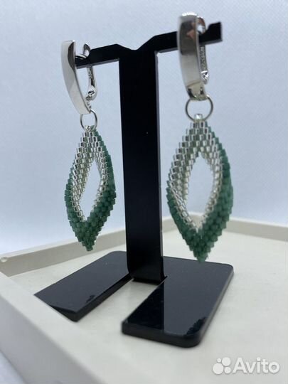 Серьги из японского бисера