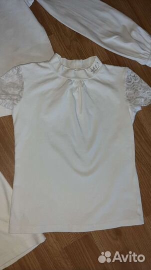 Блузки школьные 122 128 пакетом