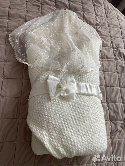 Конверт-одеяло на выписку овечья шерсть