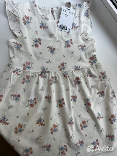 Платье сарафан для девочки hm 98 новое